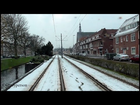Tramrit in Sneeuw, Beukenlaan - Maashaven Rotterdam! (ride in snow) #CabView