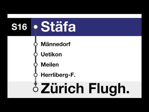ZVV Ansagen - S16 Zürich Flughafen – Zürich HB – Herrliberg-Feldmeilen – Stäfa