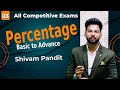 Percentage Marathon Class 03 Mixed Advanced Problems SSC Bank GD Maths Shivam Sir