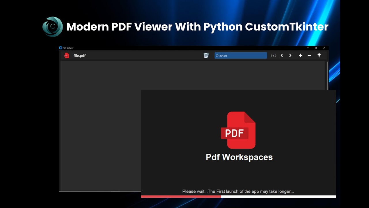 Modern PDF Viewer With Python || Speed Rendering || Cool UI