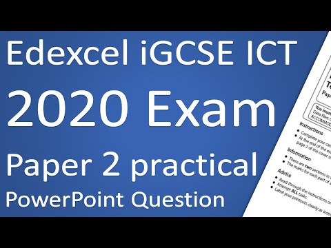 Edexcel iGCSE ICT 2020 Paper 2 PowerPoint Question