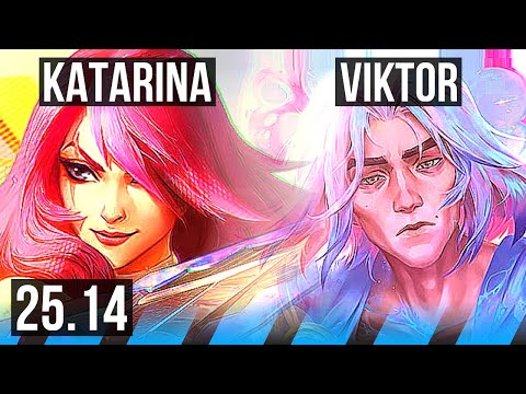 KATARINA vs VIKTOR (MID) | 12/1/0, Legendary | KR Master | 25.14