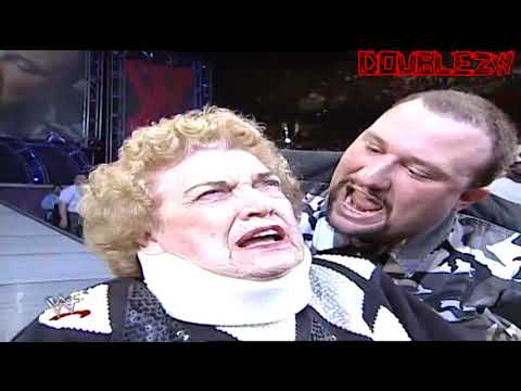 Bubba Ray Dudley Powerbombs Mae Young off the stage | March 13, 2000 Raw