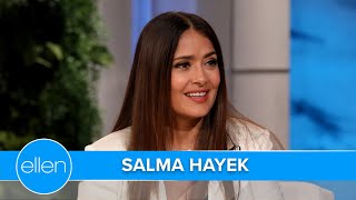 Salma Hayek Scares Her Family Members in the Shower video