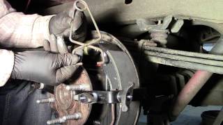 Emergency brake cable install