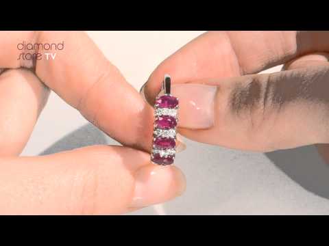 FET39 TY - 1.12ct Ruby & 0.14ct Diamond Ring In 18K White Gold