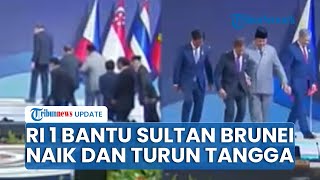 Sigapnya Presiden Prabowo Genggap Tangan Sultan Brunei saat Naik & Turuni Tangga di KTT ke-47 ASEAN