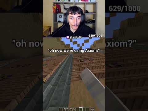 He's using Axiom again... #minecraft