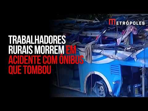Ônibus que saiu do Maranhão com trabalhadores tomba em SP. Seis morrem