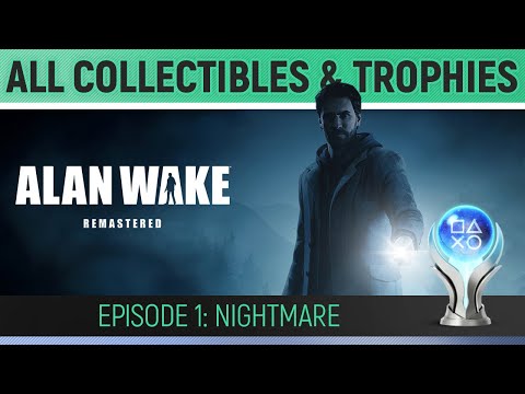 Alan Wake Remastered - Episode 1: Nightmare - All Collectibles & Trophies 🏆 Manuscripts, Coffee etc