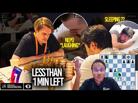Als Hikaru Nakamura 2 Minuten und 22 Sekunden zu spät zu einem 3-Minuten-Spiel kam | Bluebaum vs....