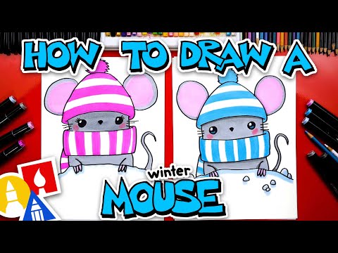 How To Draw A Cute Winter Mouse