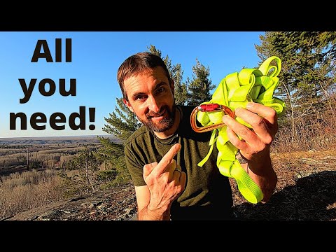 Rappelling for Beginners: easiest redundant anchor.