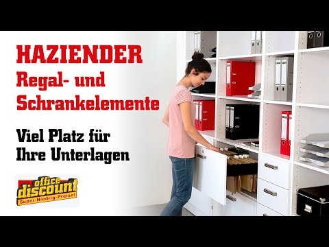 Artikelvideo 1 für HAMMERBACHER Aktenschrank Haziender, V6100/W/W/SG weiß 4 Fachböden 80,0 x 42,0 x 200,4 cm, Artikelnummer 792556
