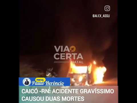 Um acidente com uma ambulância em Caicó, Rio Grande do Norte causou duas mortes.