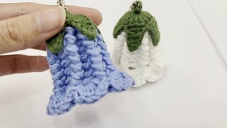 [Crochet Bag Tutorial] - How to make Anti-crochet short-stitch lily of the valley flower pendant