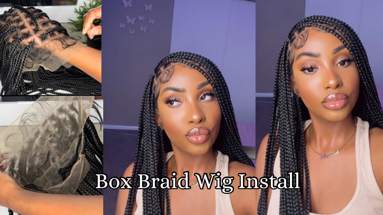 How to Install a HD Lace Front Box Braids  WIG| 13x4 36inch | Beginner Friendly