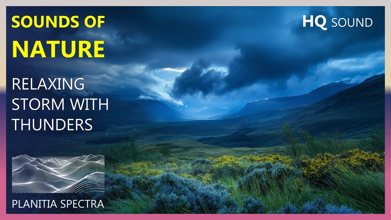Real Storm Sound for Relaxation | AI Generated Landscape | HQ Sounds of Nature | 4K | 60fps | HDR