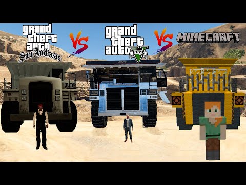 MINECRAFT Dump Truck/ GTA 5 Dump Truck/ GTA San Andreas Dumper Truck (Где лучше?/ Which is best?)