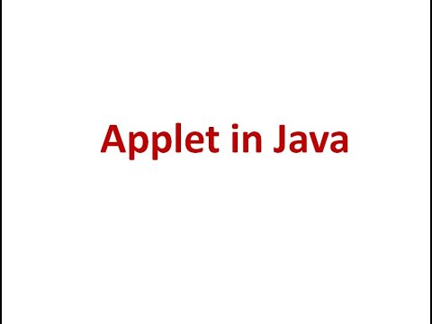 Java Applet Programming Part 1