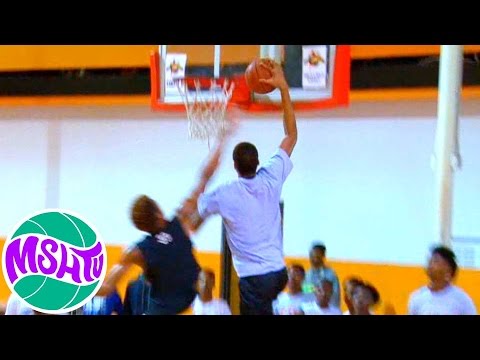 8th Grader Emmanuel Okpomo DUNKS EVERYTHING on Day 1 of Global Elite Camp