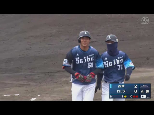 【ファーム】ライオンズ・中山誠吾が走者一掃のタイムリーを放ち点差を5点に広げる!! 2022年4月20日 千葉ロッテマリーンズ 対 埼玉西武ライオンズ