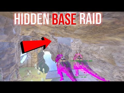 RAIDING A HIDDEN CENTER BASE (INSANE PVP) - ARK SMALL TRIBES PVP #79