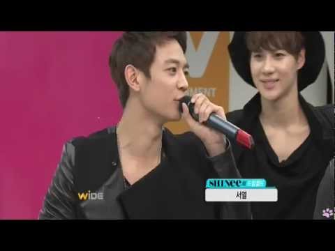 [130328] Minho Immitates Jjong After Shower / Without Contact Lens