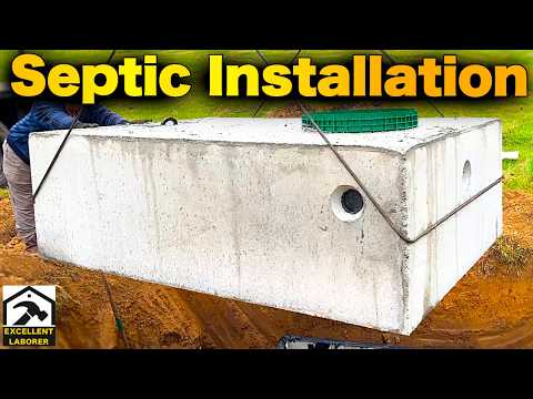 Septic Tank & Leach Field Installation From Start to Finish | Beginners Guide!