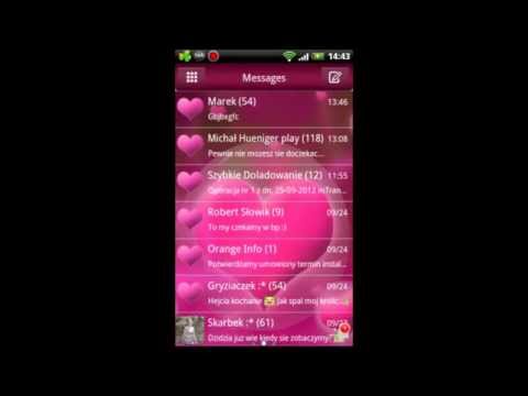 Theme Hearts for GO SMS Pro Video