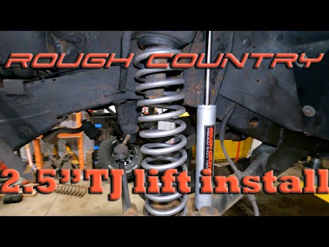 Rough Country 2.5\" Lift install on a Jeep Wrangler