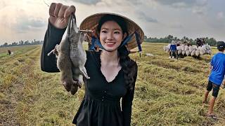 We caught rats that ruin rice crops in Vietnam, roasted them, and ate them!