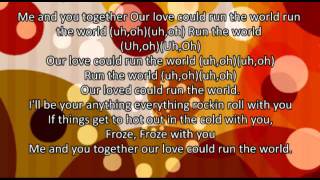 Jennifer Lopez - Run the World, lyrics on screen