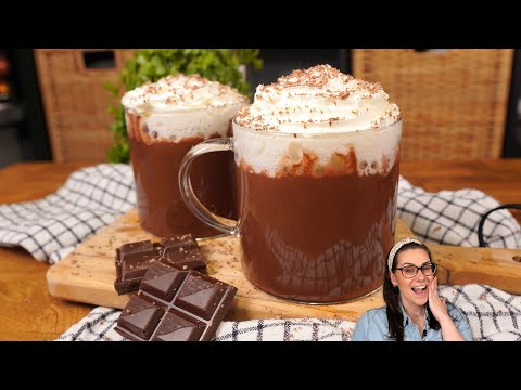O MELHOR CHOCOLATE QUENTE CREMOSO E SEM AMIDO! Chocolate quente fácil de fazer