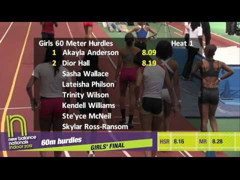 Girls 60m Hurdles Final - New Balance Indoor Nationals 2012