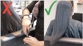 How to safely trim natural hair at home for longer, thicker, healthier hair. VERY  DETAILED