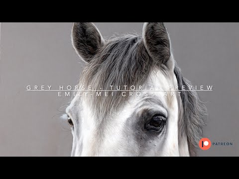 Learn to draw a grey horse - tutorial preview #beginnerartists #pastelpencils #patreon #softpastels