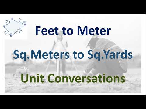 Land Unit Conversion || Feet to Meter || Square Meter to Square Yard