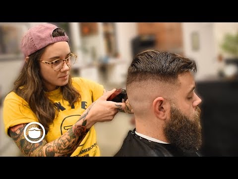 High & Tight Skin Fade with Beard Trim by Andy | The Philadelphia Barber Co.