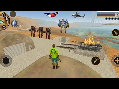 Vegas Crime Simulator (Vegas Hero Fight Above Army Camp) Army camp Hut Broken - Android Gameplay HD