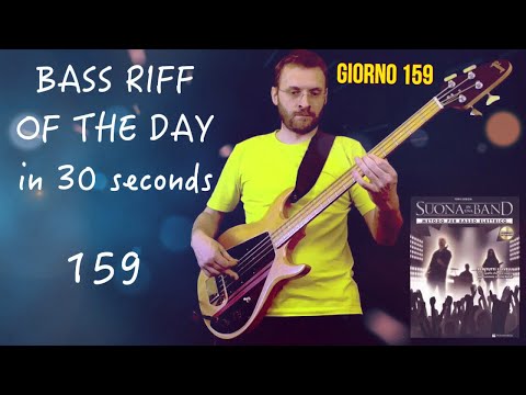 Libro Basso Tony Corizia suona in una band, Funk Bass Riff of the day in 30 seconds giorno 159