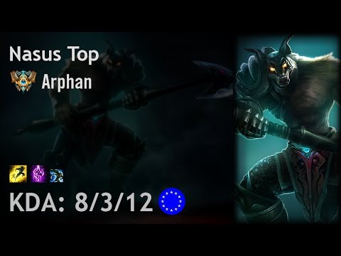 Nasus Top vs Fiora - Arphan - EUW Challenger Patch 6.23