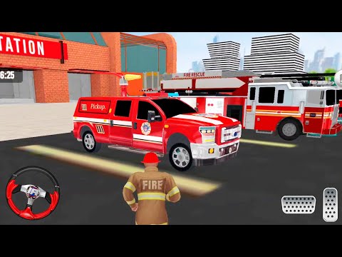 US Emergency Fire Truck Games - Real Heroes I'm Fireman Simulator 3D - Android GamePlay