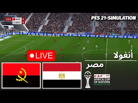LIVE🔴| Angola vs Egypt - AFRICA CUP OF NATIONS 2025 | PES 21 Simulation