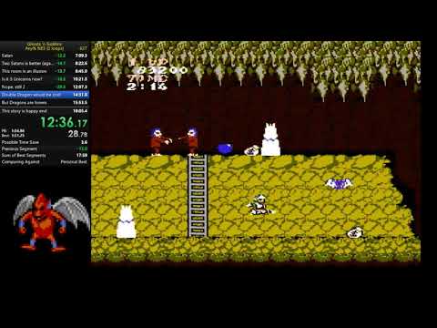 Ghosts 'n Goblins any% NES 2 loops Speedrun in 18:40