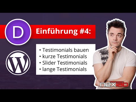 Deutsche Divi Einführung #4: Testimonial-Module mit dem Divi Builder erstellen & Infos zu Slidern