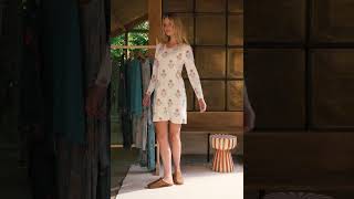 Pip Studio Dana noční košilka s dlouhým rukávem, bílá, super premium