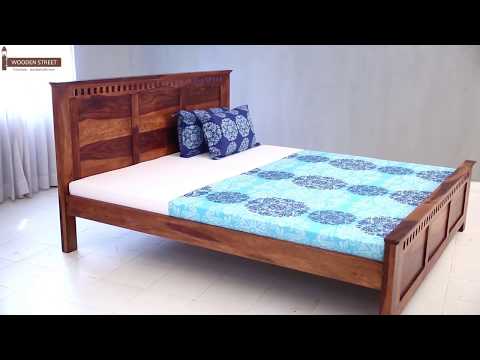 Sheesham wood adolph wooden bed without storage- solid wood