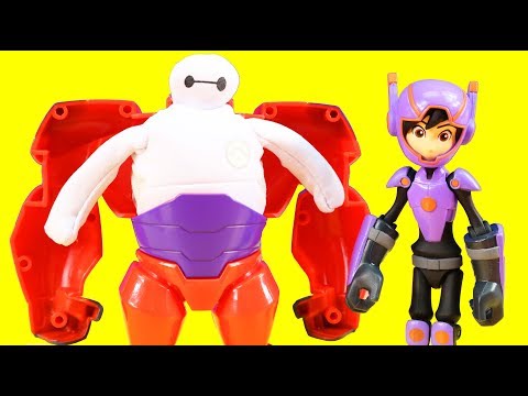 Baymax & Hiro Battle Bane and Villians | Superhero toys
