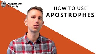 How to Use Apostrophes: Oregon State Guide to Grammar